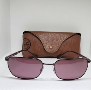 Ray-Ban Chromance Poloarized Violet Brown Sunglasses.